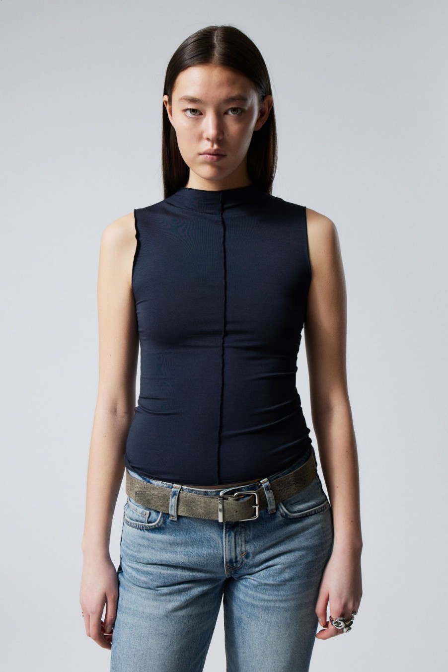 Online Weekday Soft Mock Neck Top