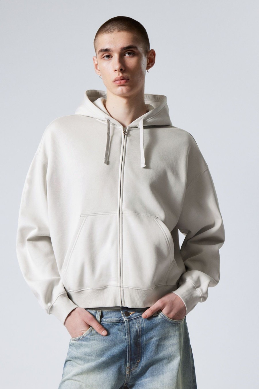 Best Weekday Boxy Midweight Zip Hoodie