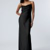 Online Weekday Maxi Satin Slip Dress