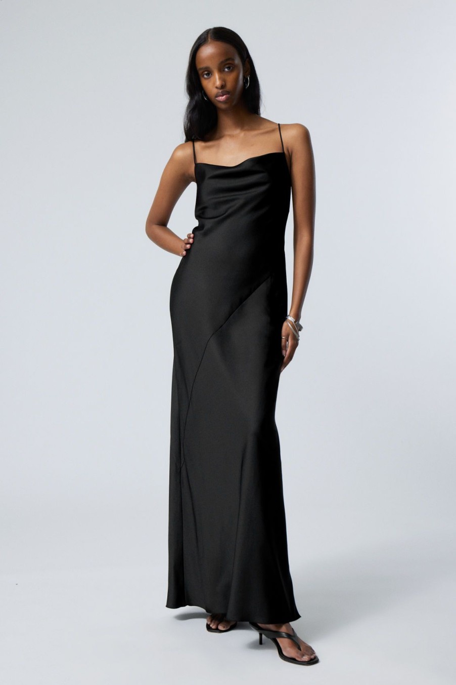 Online Weekday Maxi Satin Slip Dress