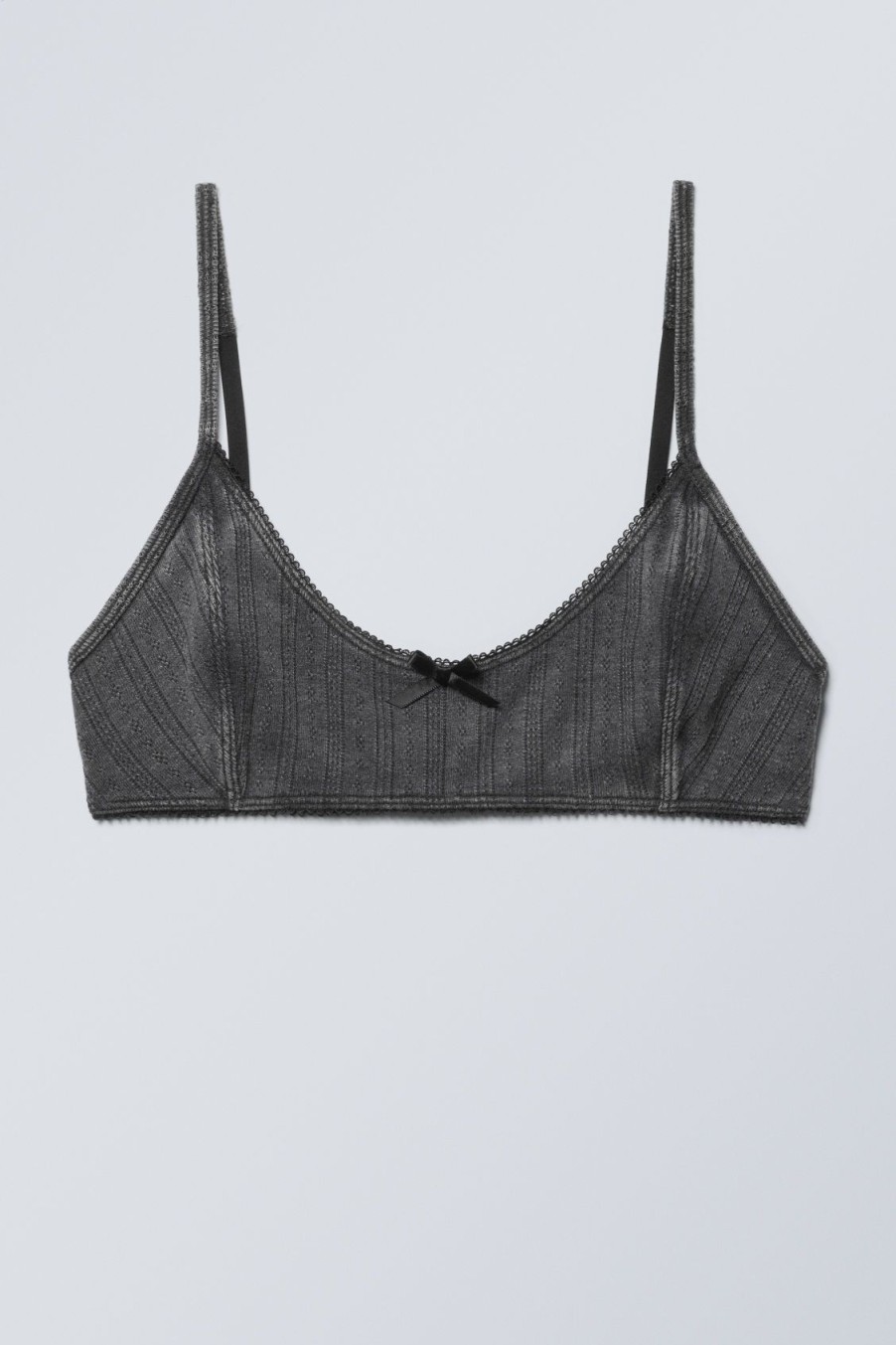 Clearance Weekday Pointelle Scooped Cotton Bra