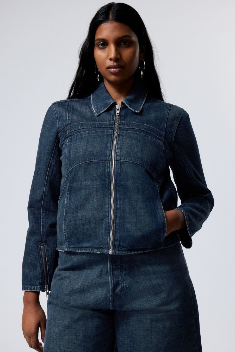 Online Weekday Denim Biker Jacket