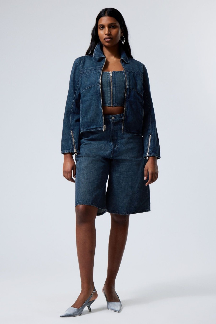 Online Weekday Denim Biker Jacket