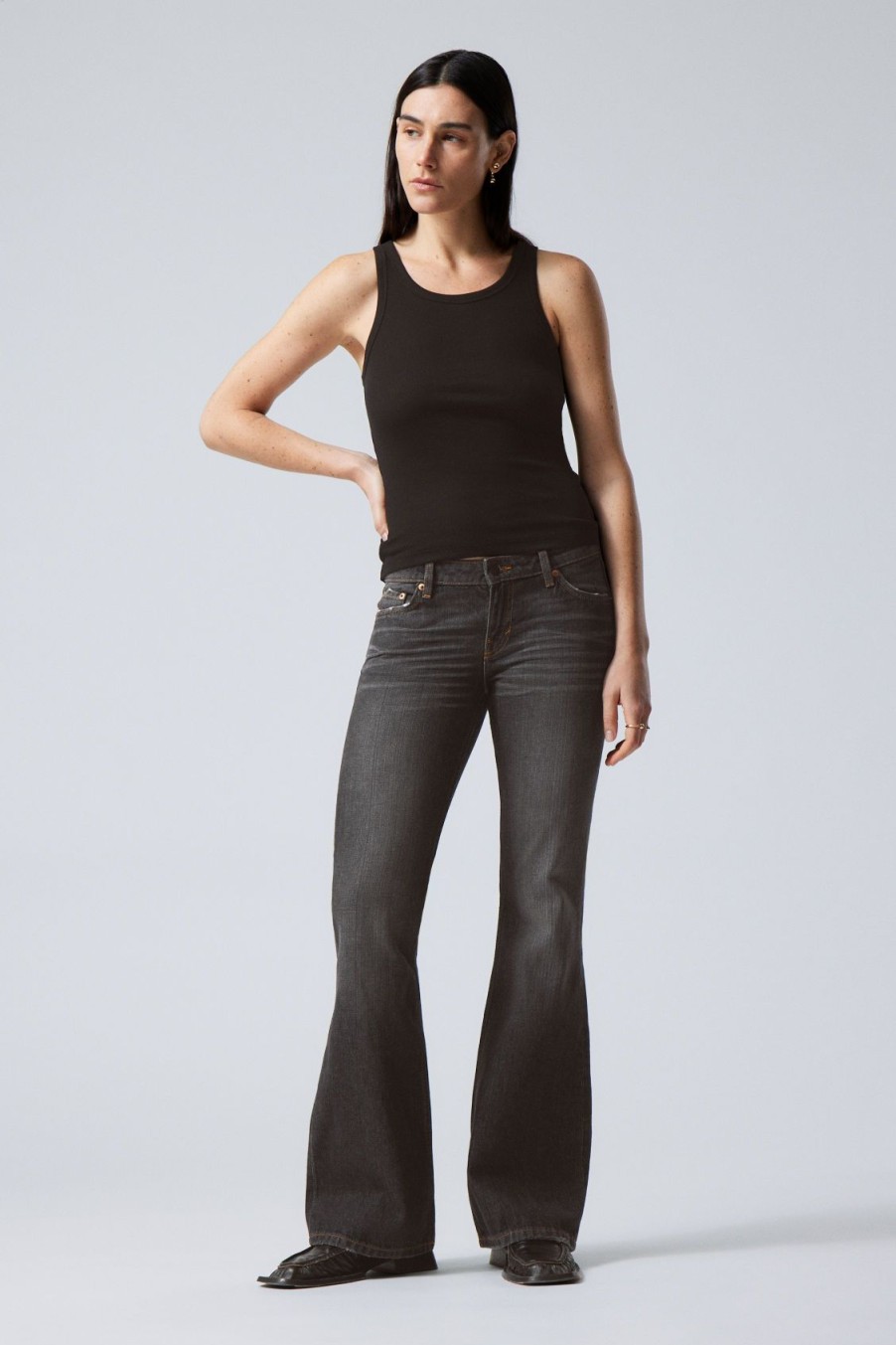 New Weekday Nova Low Slim Bootcut Jeans