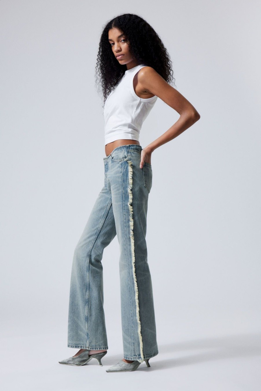 Wholesale Weekday Nova Slim Bootcut Frayed Jeans