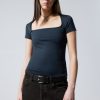 Hot Weekday Open Neck T-Shirt