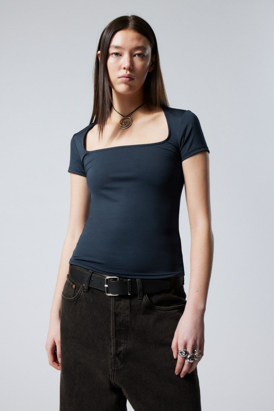 Hot Weekday Open Neck T-Shirt