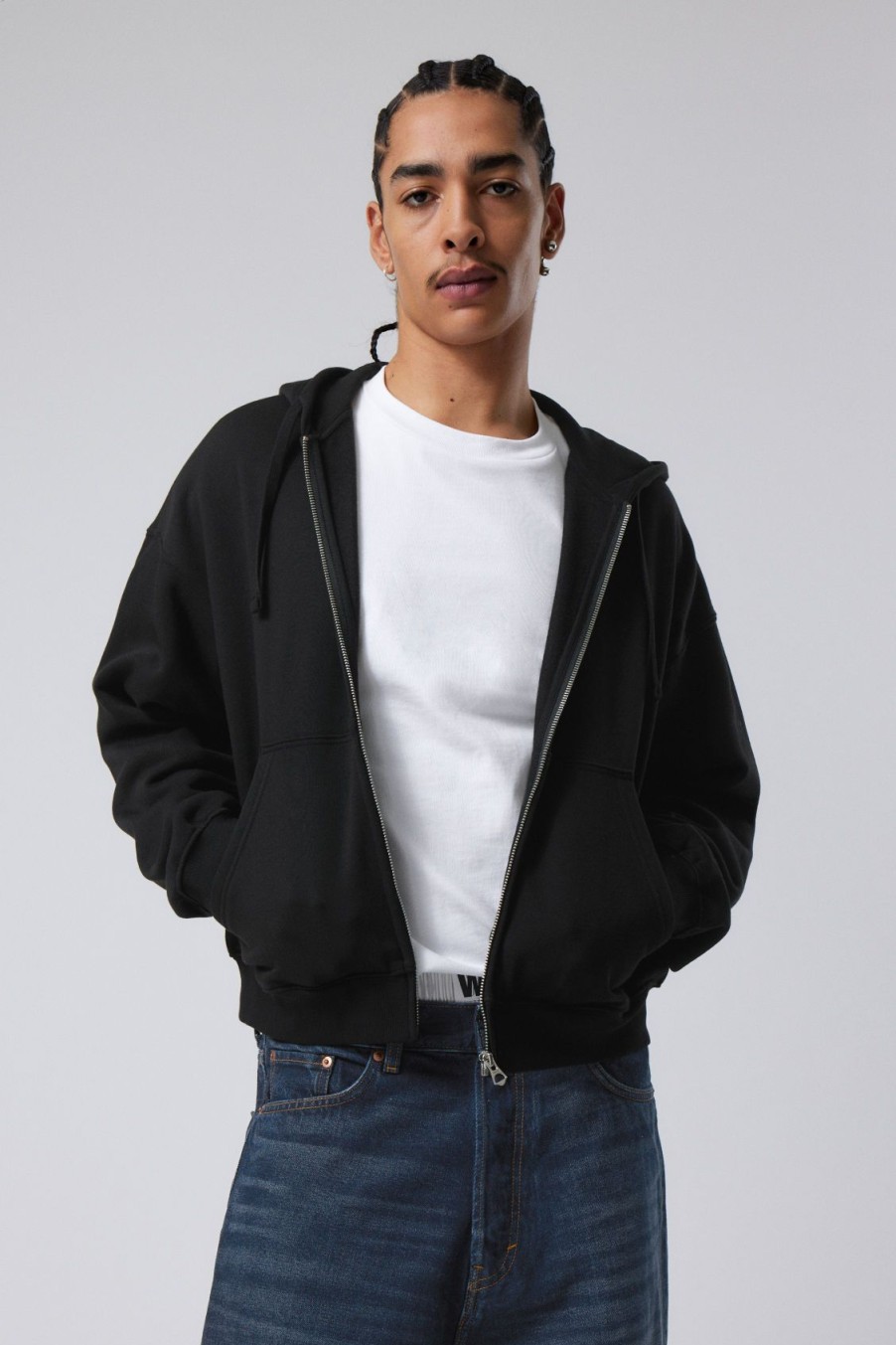 Online Weekday Boxy Midweight Zip Hoodie