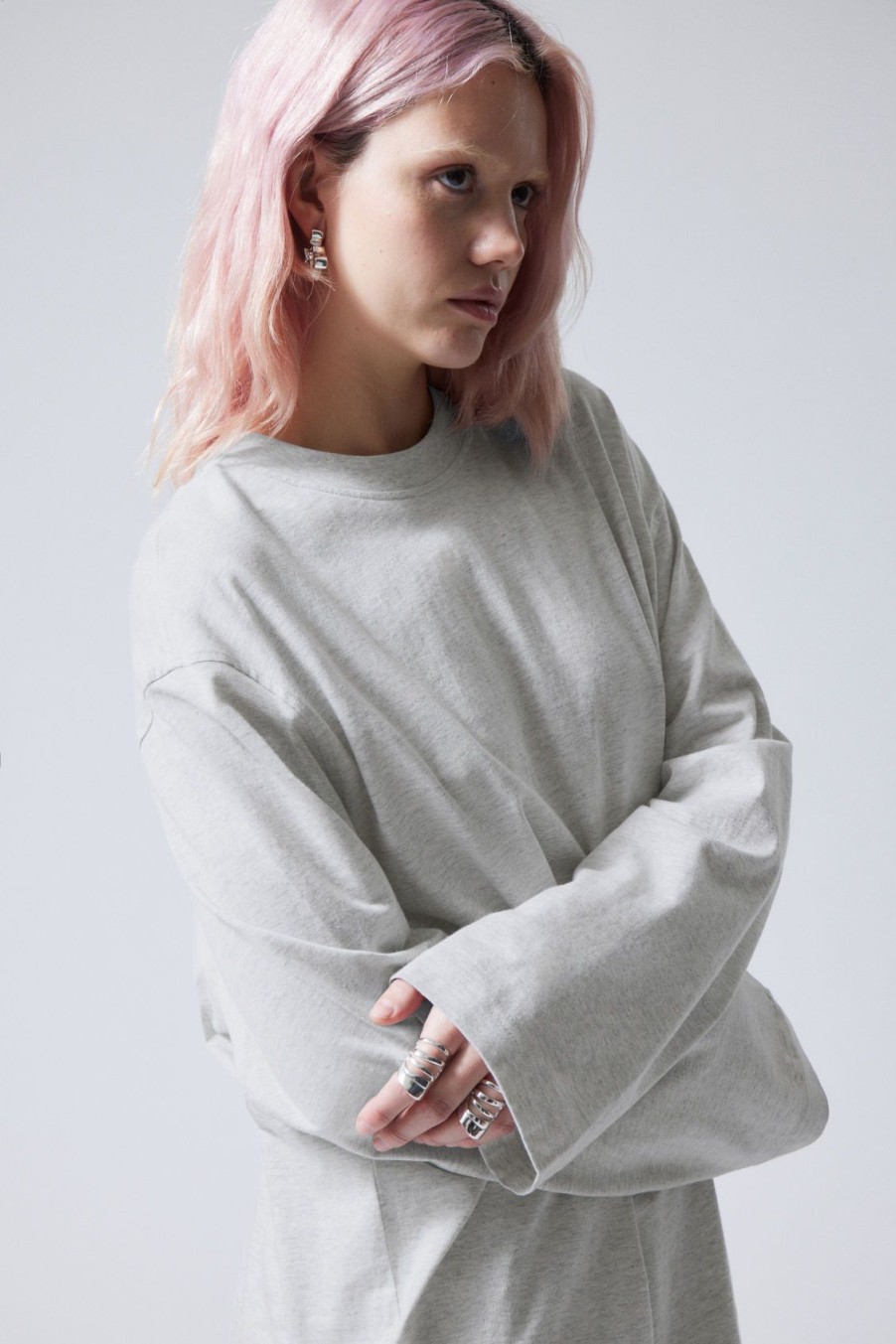 Online Weekday Soft Oversized Long Sleeve Top