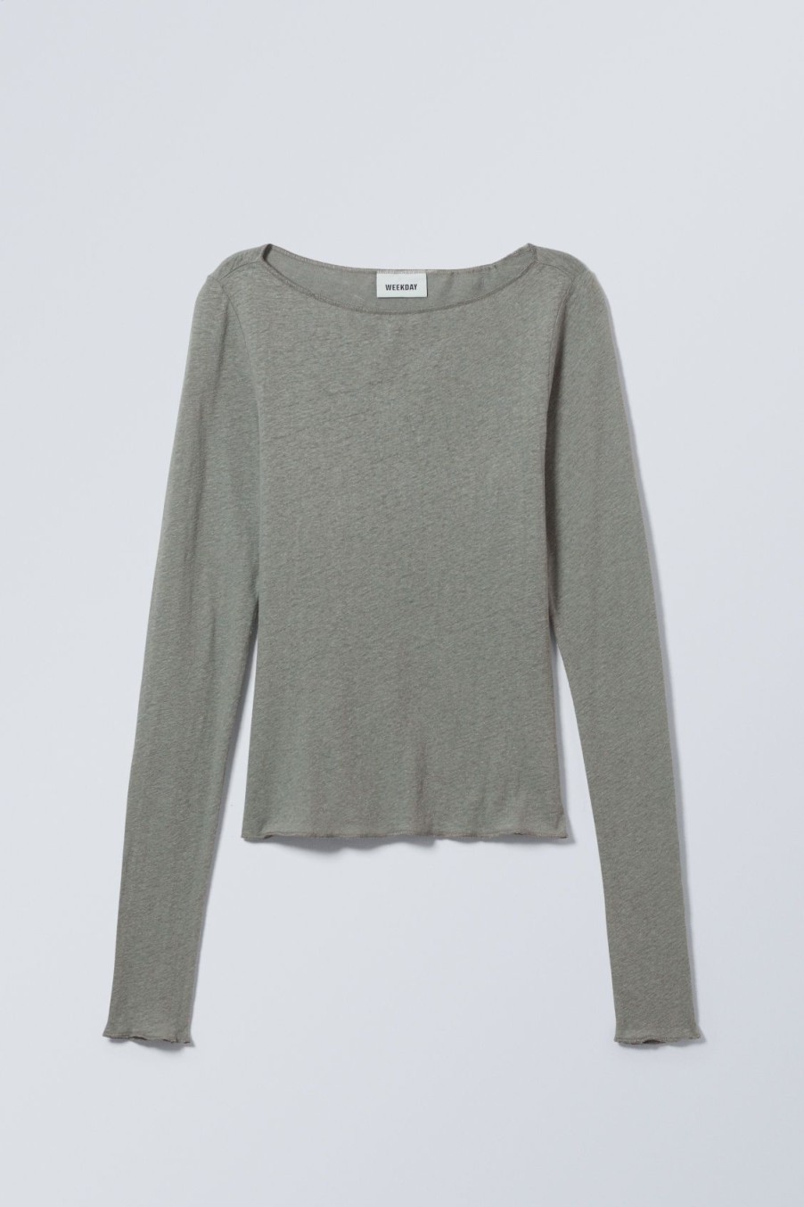 Wholesale Weekday Linen Blend Long Sleeve Top