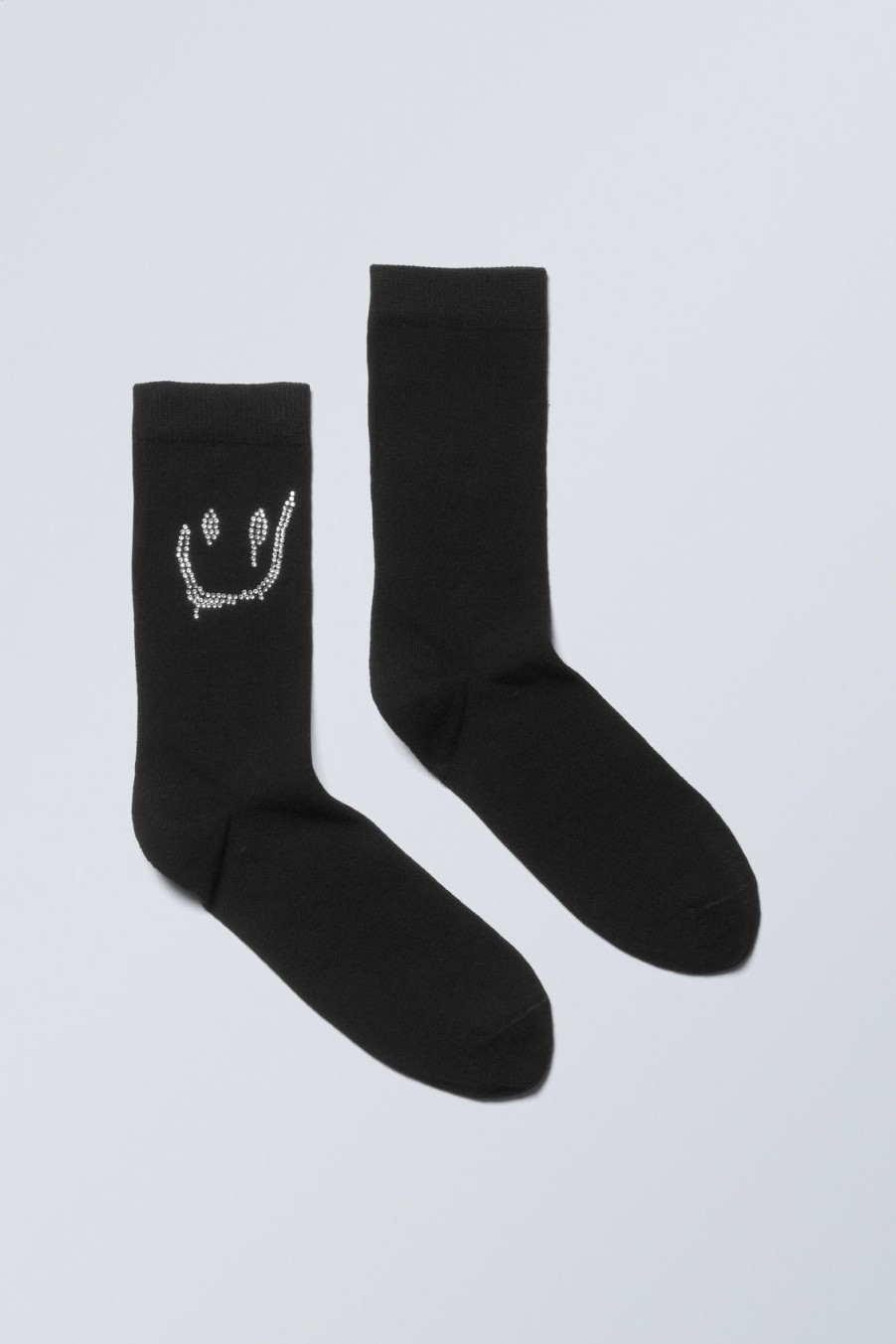 Hot Weekday Cotton Rhinestone Socks