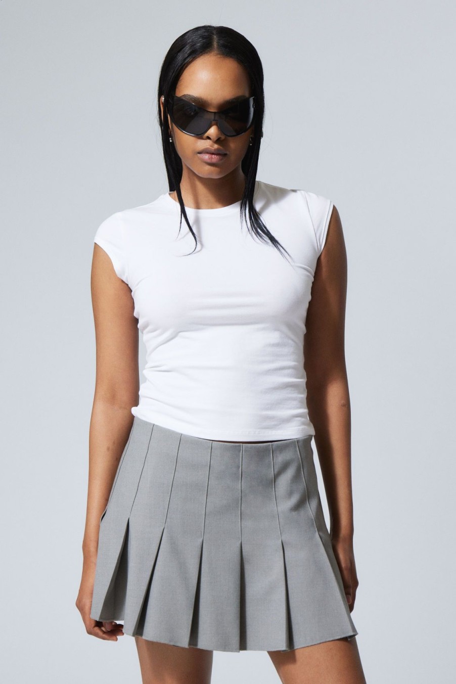 New Weekday Short Pleated Mini Skirt