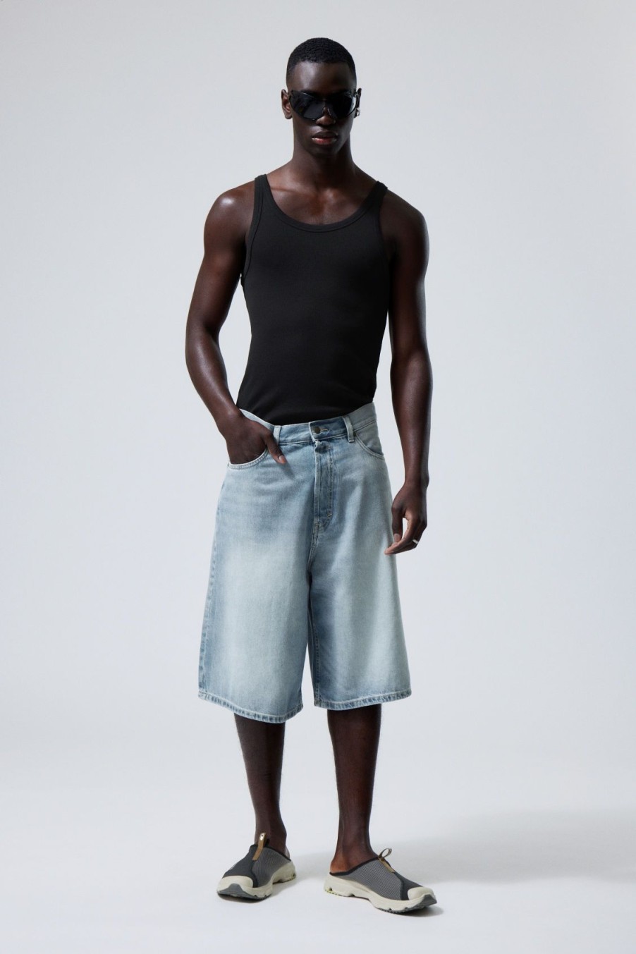 Clearance Weekday Astro Denim Loose Baggy Shorts